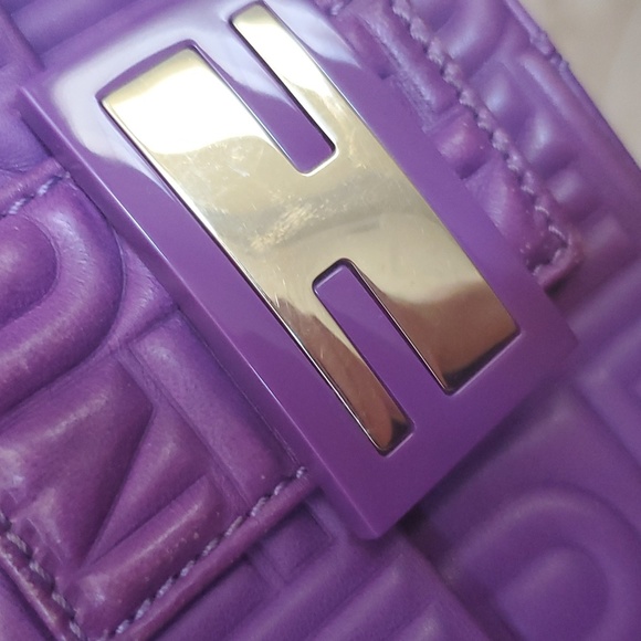 Fendi 2008 Leather Baguette Logo Embossed Mini - Picture 6 of 12